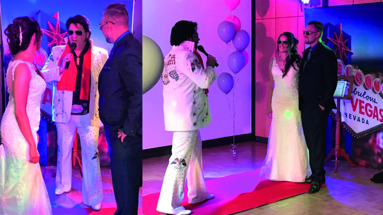 ORIGINAL ELVIS WEDDING – ELVIS Hochzeits-Zeremonie wie in Las Vegas! DIE Geschenkidee für Ihre Traumhochzeit oder freie Zeremonie in Deutschland — Profi Live Band-Tribute Show Künstler-Duo Musiker Sänger für Events, Show- & Unterhaltungskünstler für Feier, Events, Veranstaltung buchen oder engagieren